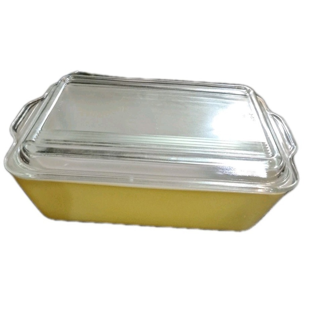 Vintage Pyrex Yellow 1.5 Qt Refrigerator Dish 0503 with Lid 503-C